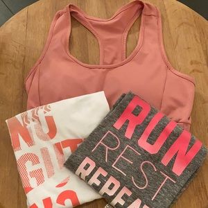 Workout Lot:  2 muscle tees, 1 sports bra